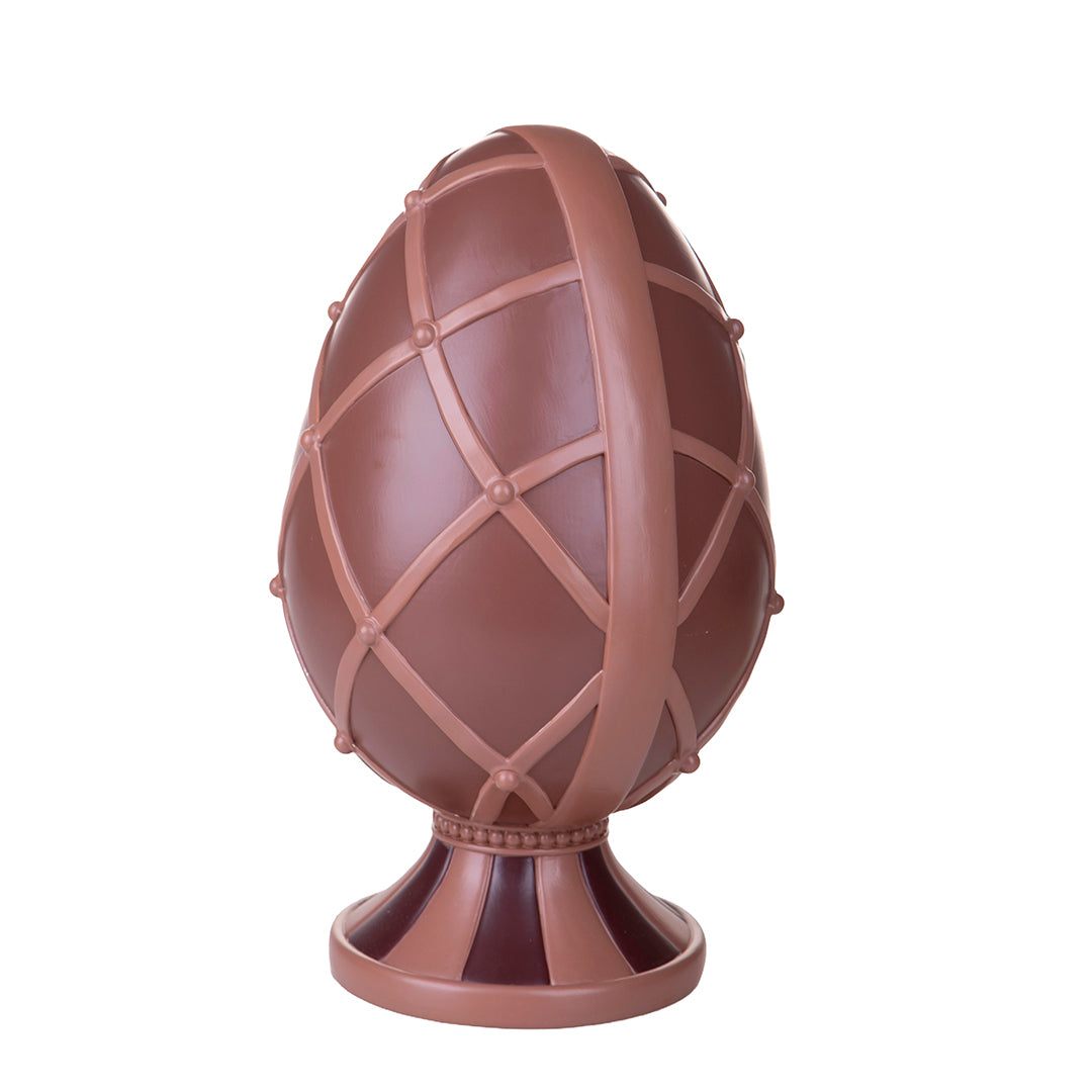Uovo Resina "Cioccolato" con Base • 42 cm