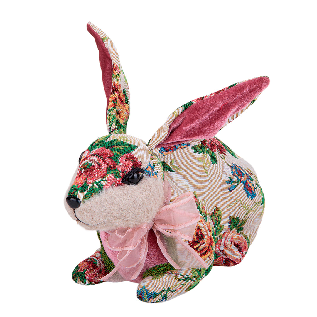 Animale decorativo Coniglio Seduto con Fiocco • 24 cm