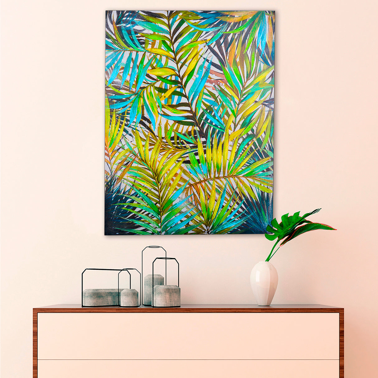 Quadro con foglie di felce • 120 cm