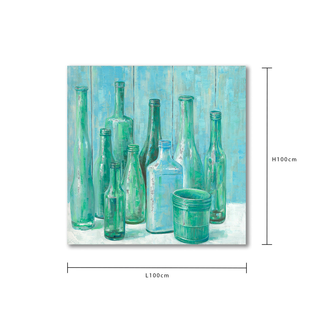 Quadro con bottiglie • 100 cm