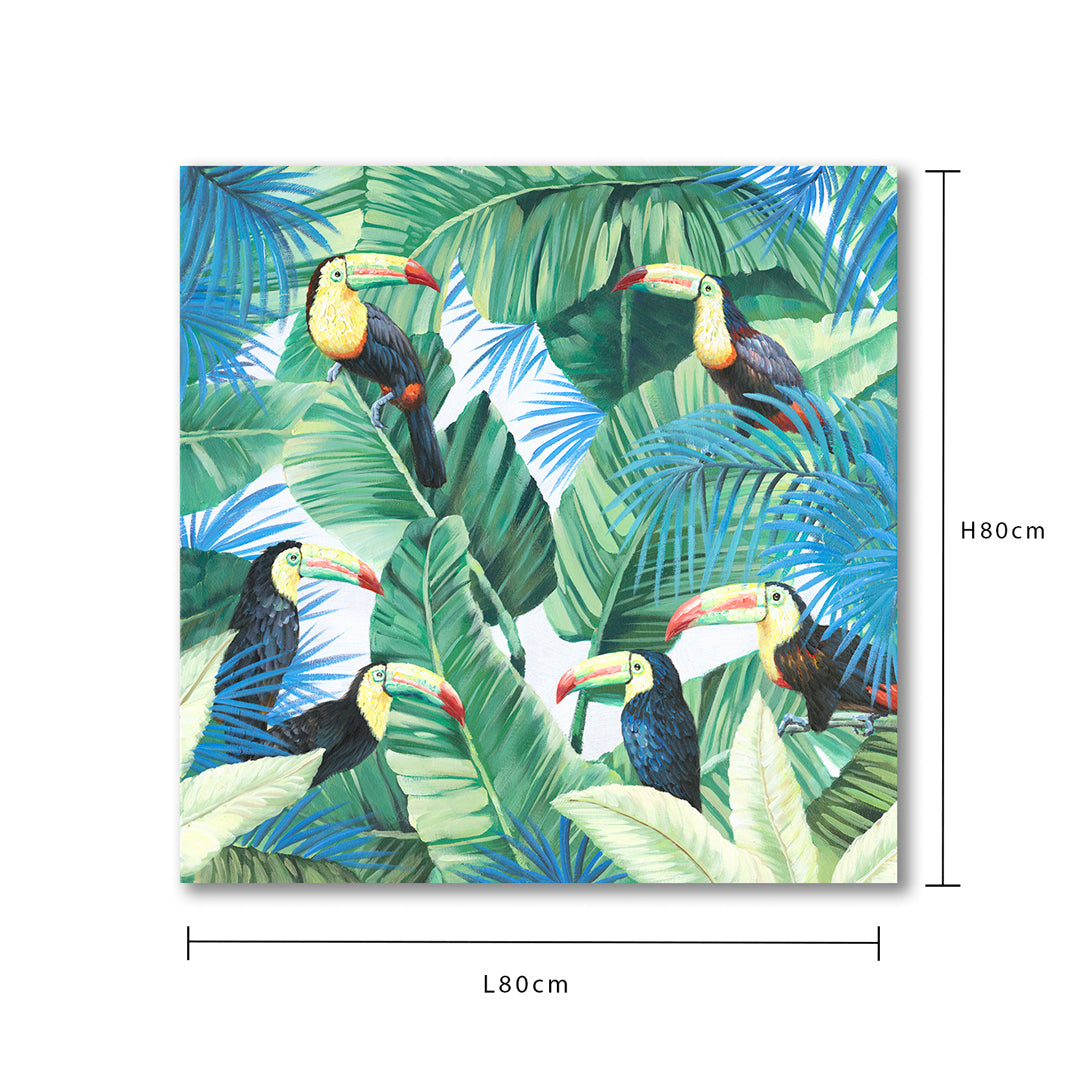 Quadro stampa di tucani • 80 cm