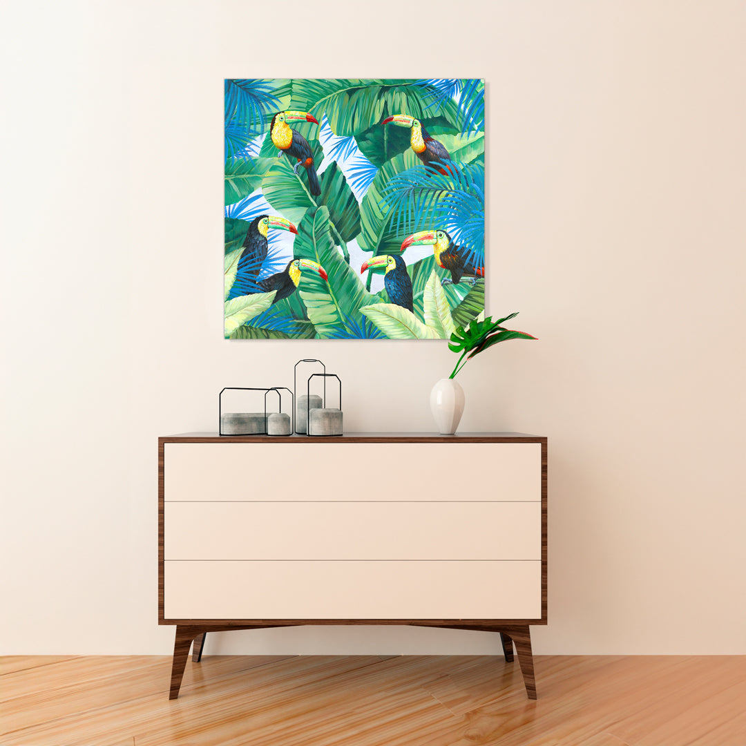 Quadro stampa di tucani • 80 cm