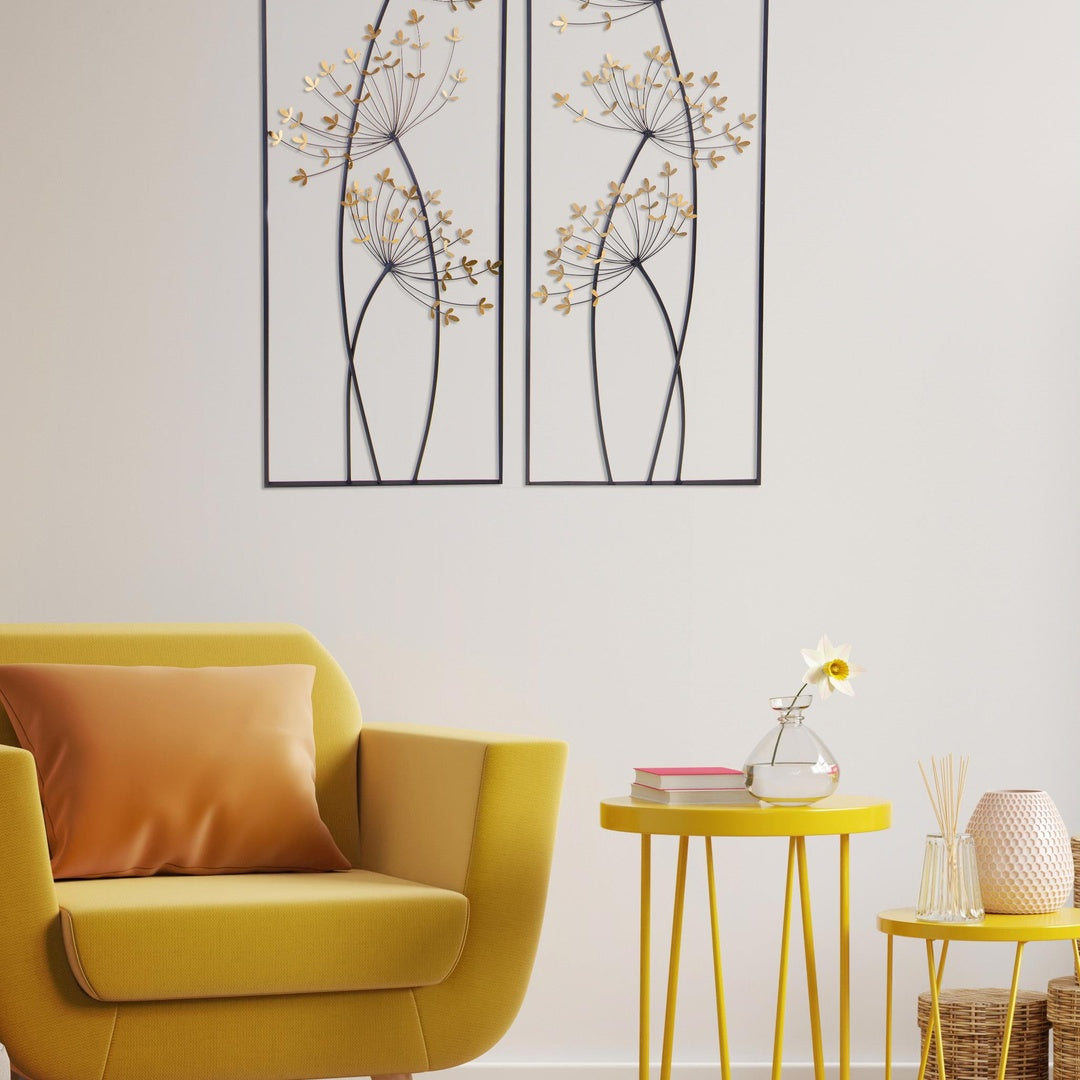 Serie da 2 quadri ferro • 90 cm