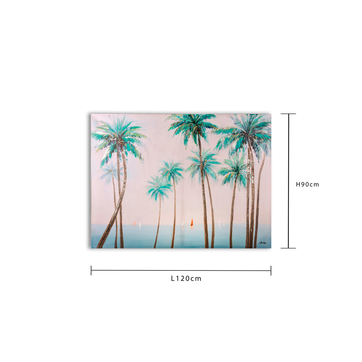 Quadro con palme • 120 cm