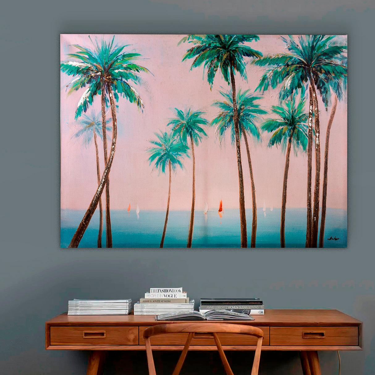 Quadro con palme • 120 cm
