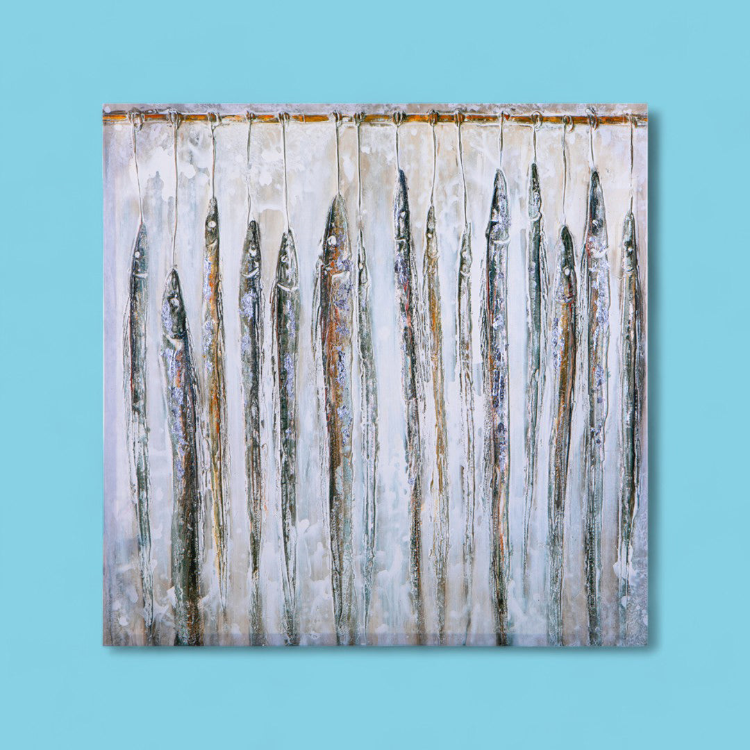 Quadro con pesci • 80 cm