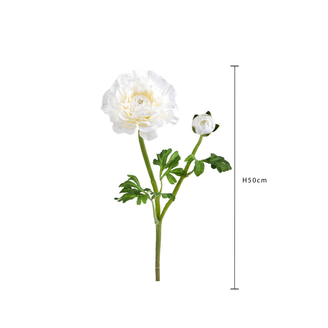 2 Pezzi • Fiore di Ranuncolo per 2 fiori artificiale • 50 cm