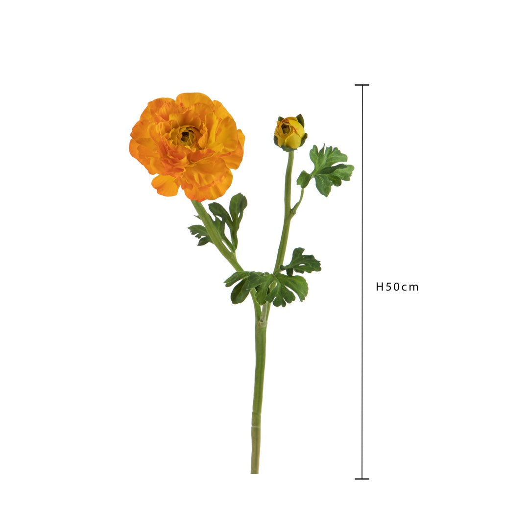 2 Pezzi • Fiore di Ranuncolo per 2 fiori artificiale • 50 cm