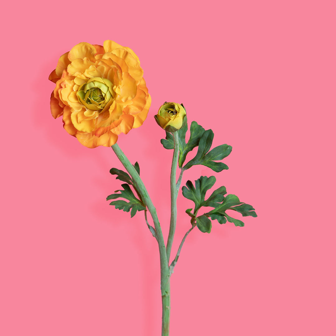 2 Pezzi • Fiore di Ranuncolo per 2 fiori artificiale • 50 cm