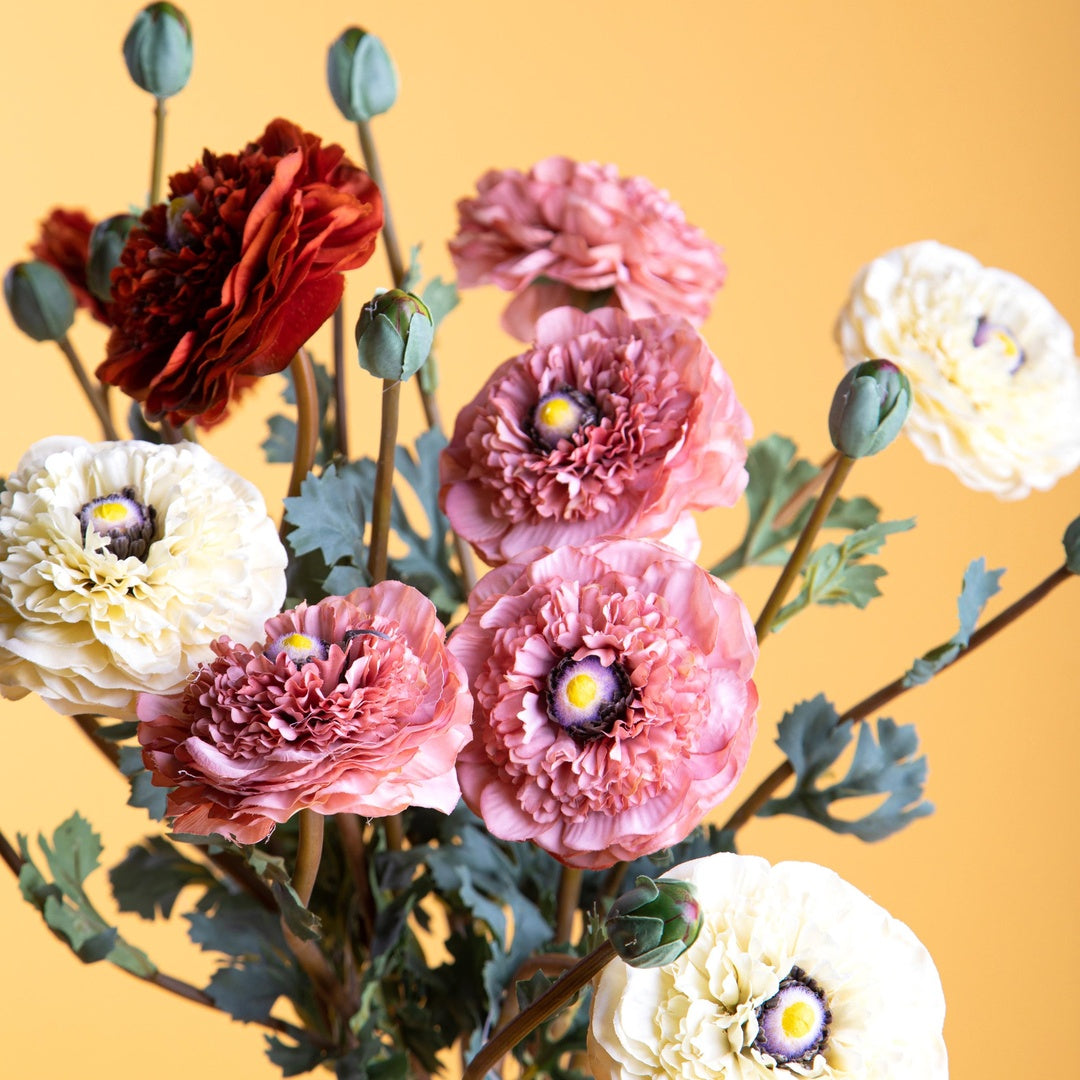 2 Pezzi • Ranucolo con boccio artificiale • 70 cm