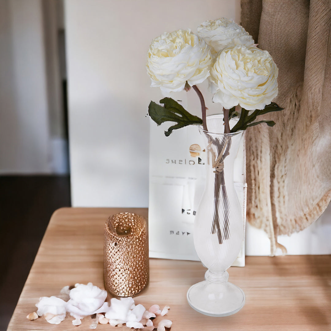 4 Pezzi • Mazzo ranuncoli artificiale • 27 cm