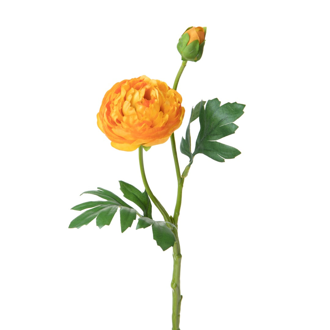 3 Pezzi • Ranuncolo per 2 fiori artificiale • 32,5 cm