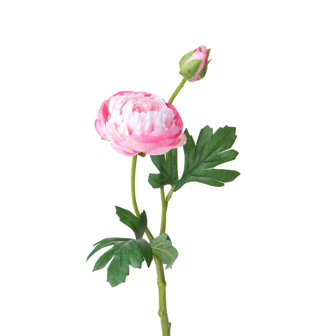 3 Pezzi • Ranuncolo per 2 fiori artificiale • 33 cm