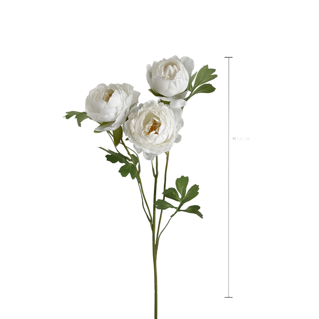 8 Pezzi • Ranuncolo per 3 fiori artificiale • 52 cm