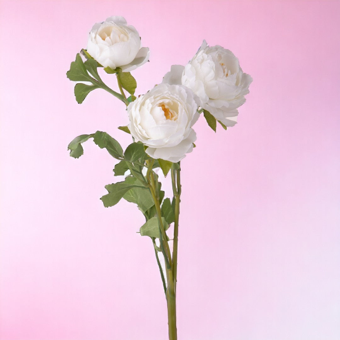 8 Pezzi • Ranuncolo per 3 fiori artificiale • 52 cm