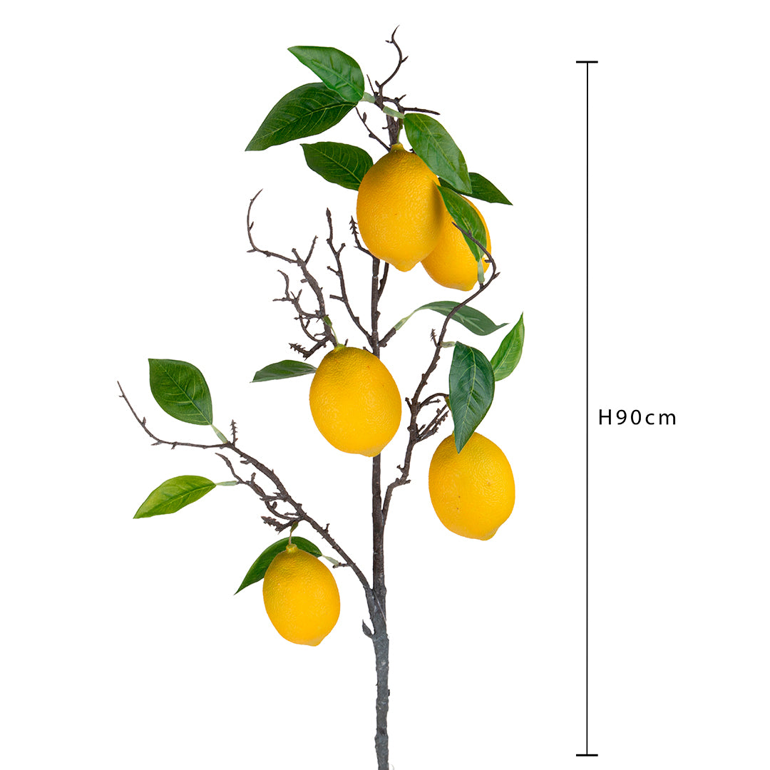 2 Pezzi • Ramo con Limoni artificiale • 9,5 cm