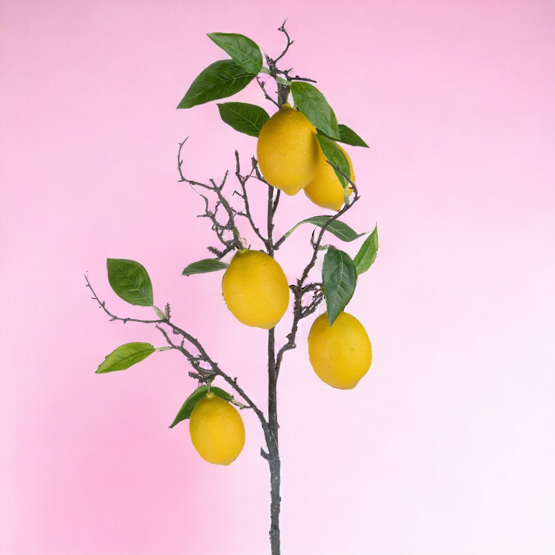 2 Pezzi • Ramo con Limoni artificiale • 9,5 cm