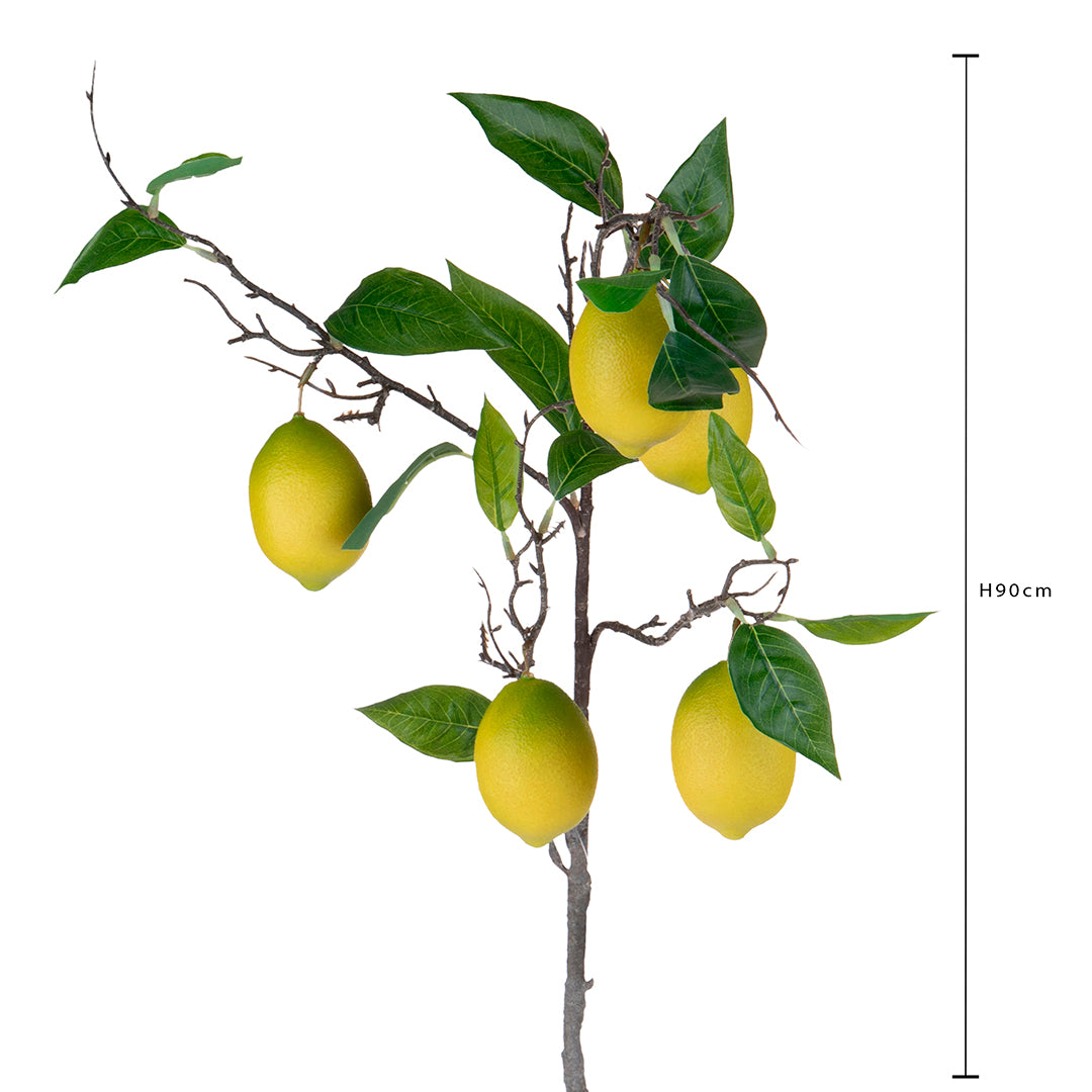 2 Pezzi • Ramo con Limoni artificiale • 90 cm