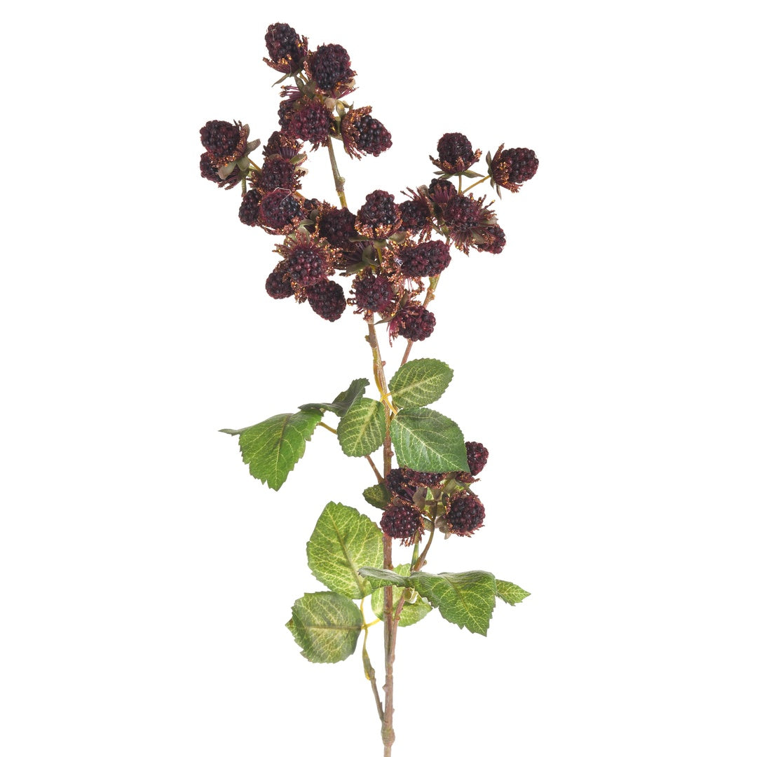 2 Pezzi • Tralcio more artificiale con foglie • 77 cm