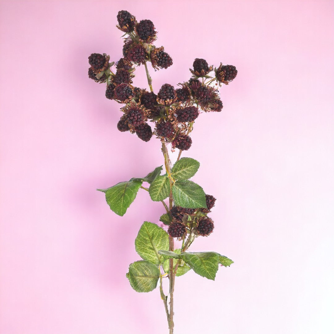 2 Pezzi • Tralcio more artificiale con foglie • 77 cm