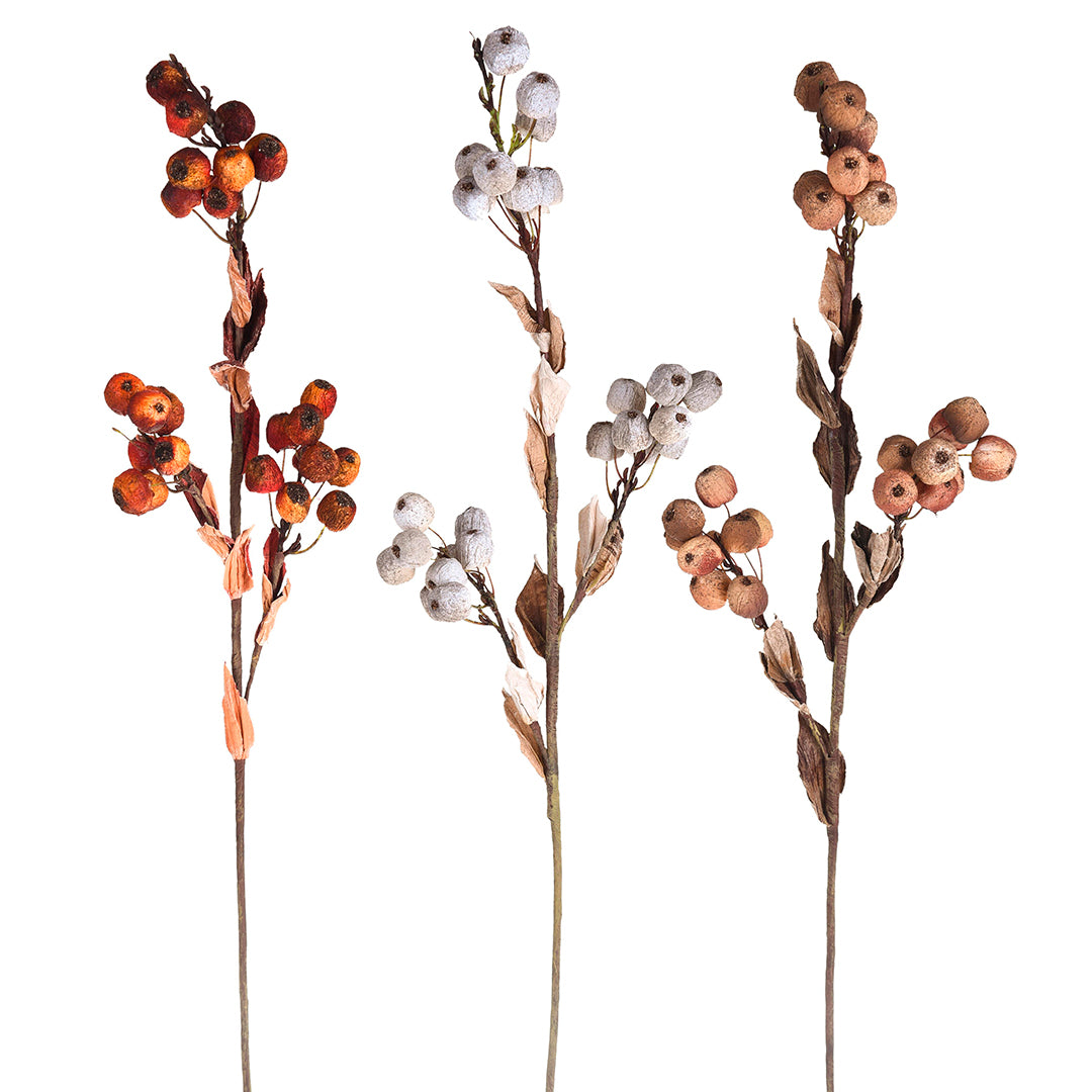 3 Pezzi • Ramo con bacche artificiale • 80 cm