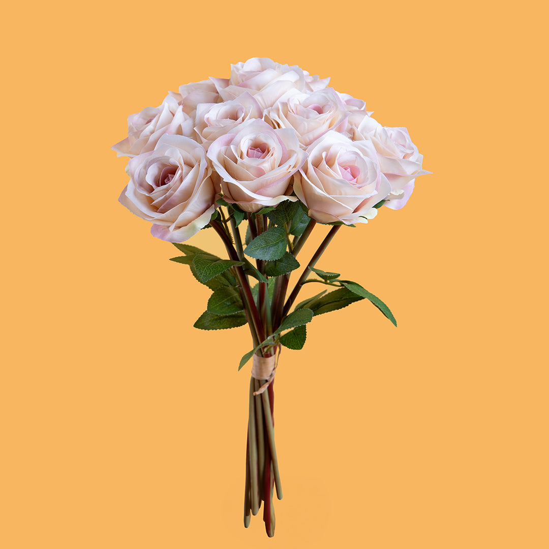 Mazzo rose artificiali per 9 fiori • 40 cm