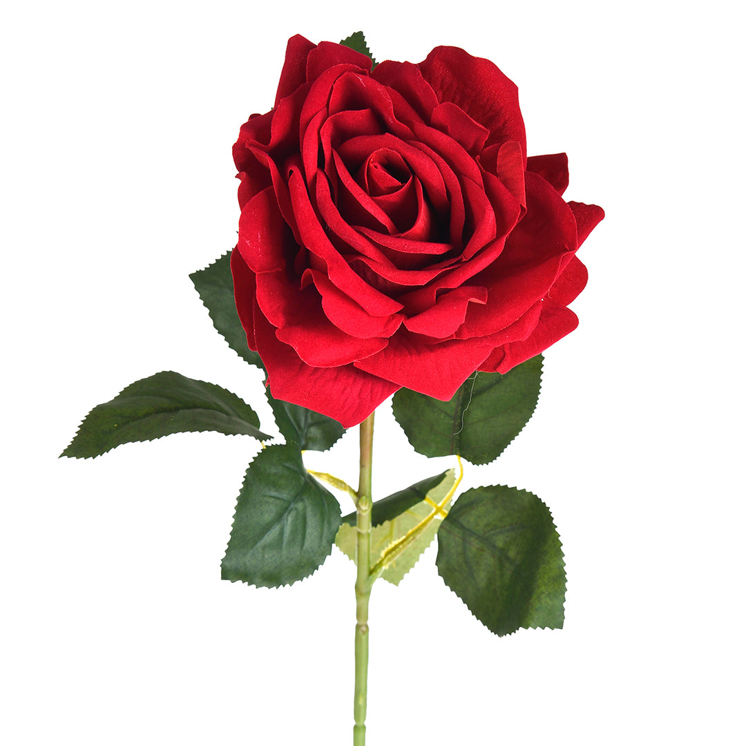 8 Pezzi • Rose artificiali in velluto • 75 cm