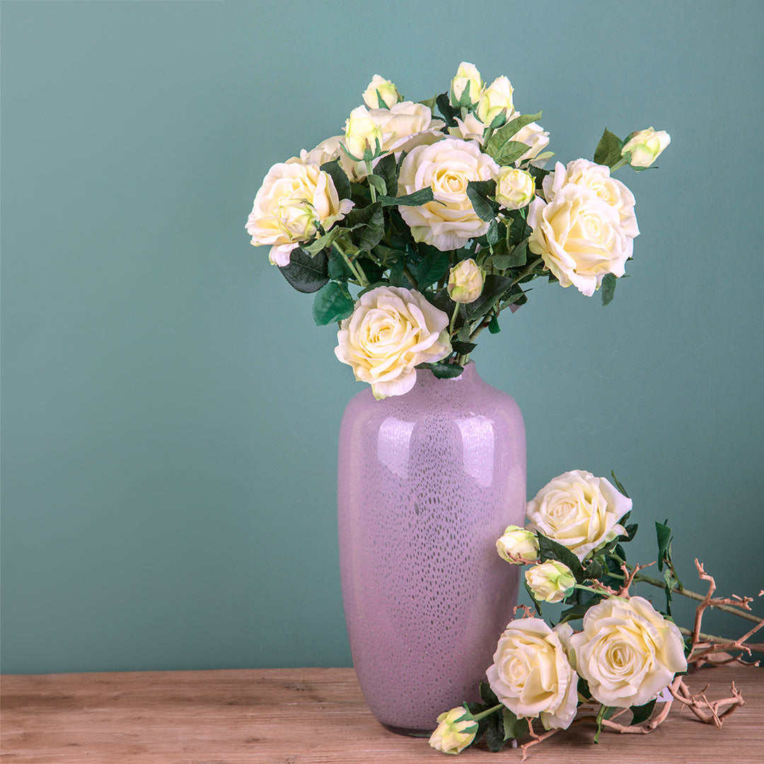 4 Pezzi • Ramo rosa artificiale real touch • 65 cm