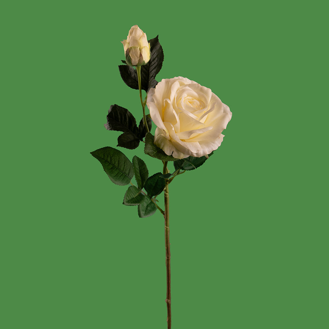 4 Pezzi • Ramo rosa artificiale real touch • 65 cm