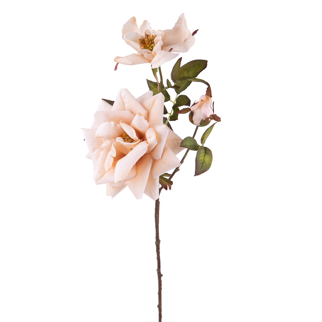 2 Pezzi • Rose artificiali aperte per 3 fiori • 75 cm