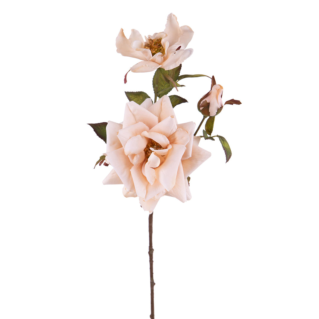 2 Pezzi • Rose artificiali aperte per 3 fiori • 75 cm