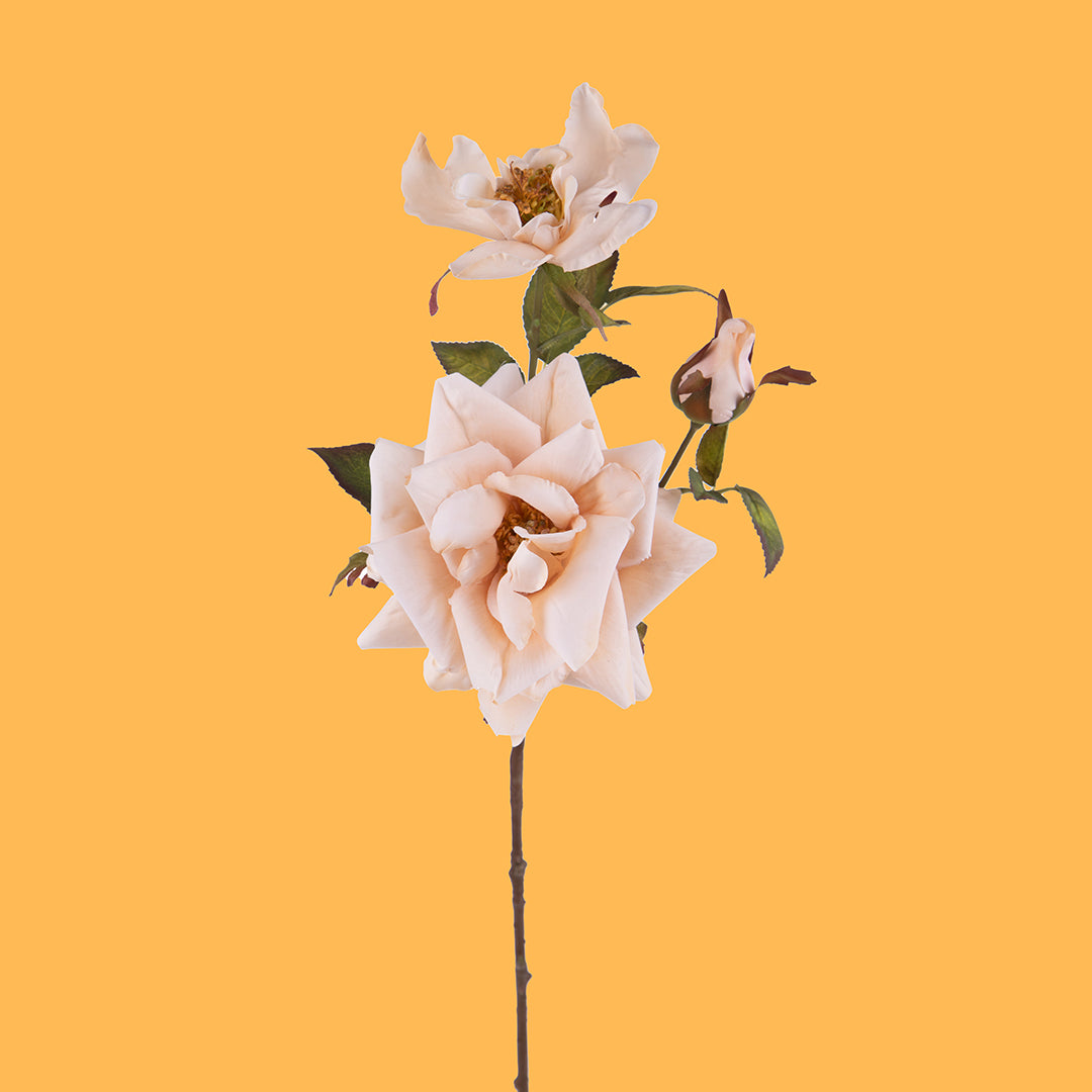 2 Pezzi • Rose artificiali aperte per 3 fiori • 75 cm