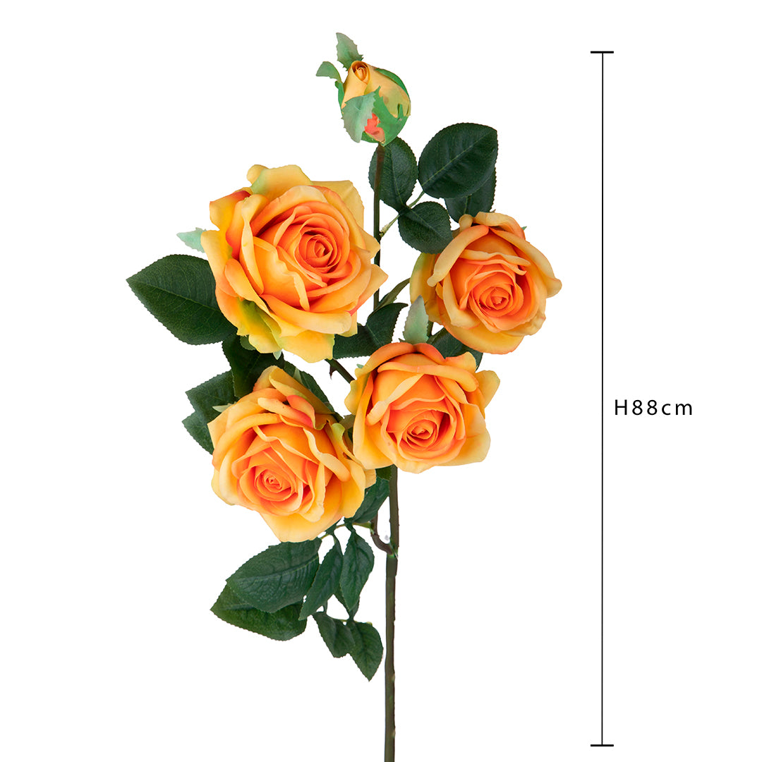 2 Pezzi • Rose artificiali per 5 fiori • 87 cm