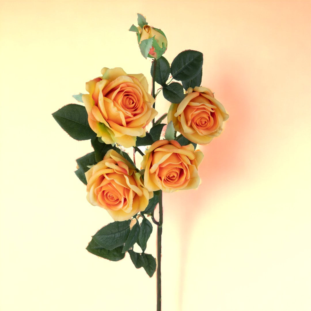 2 Pezzi • Rose artificiali per 5 fiori • 87 cm