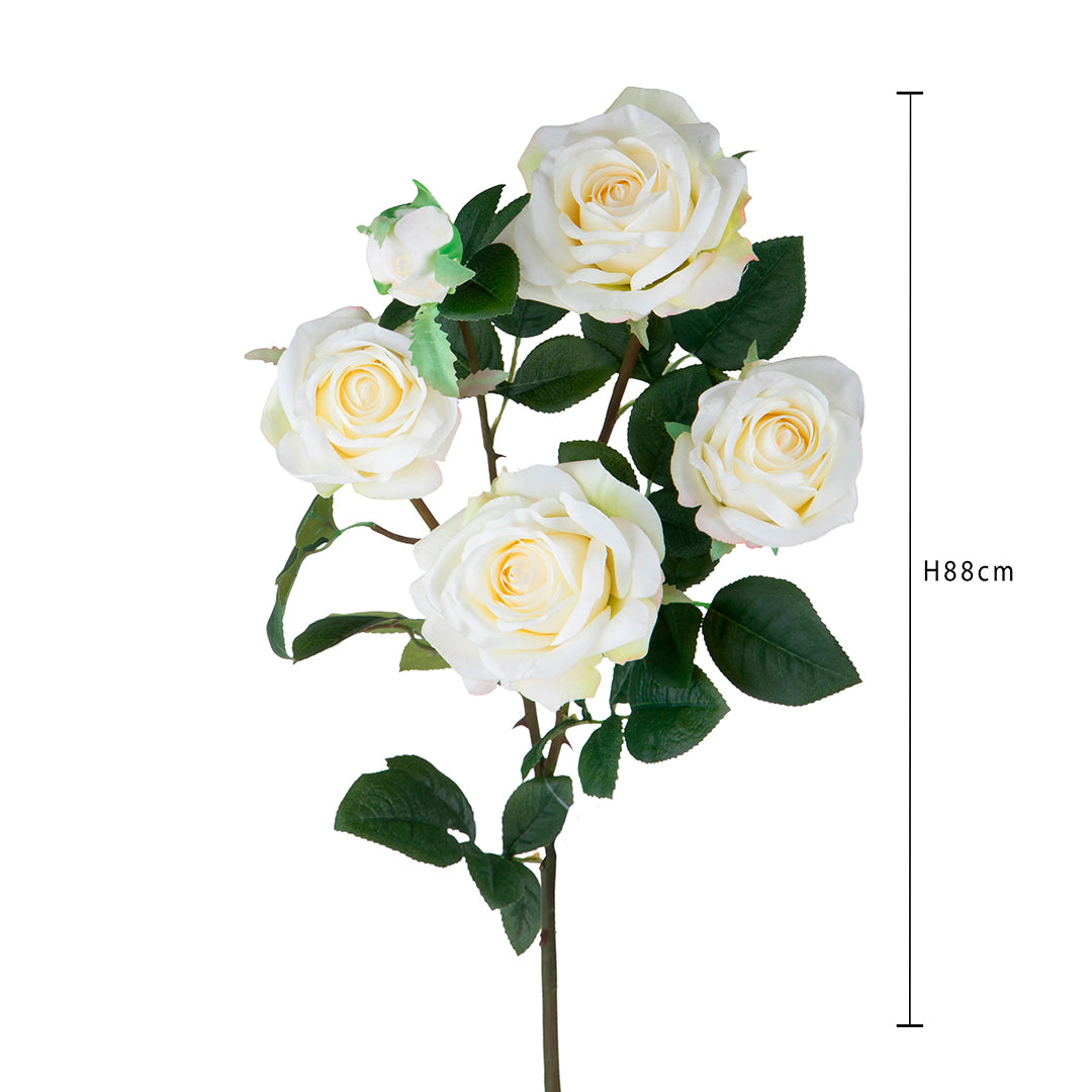 2 Pezzi • Rose artificiali per 5 fiori • 86,5 cm