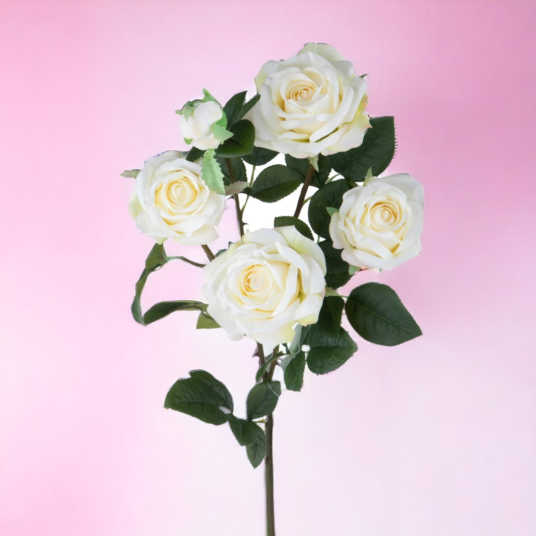 2 Pezzi • Rose artificiali per 5 fiori • 86,5 cm