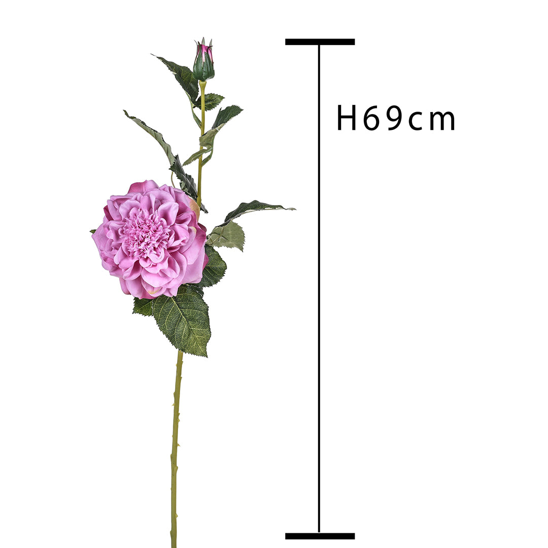 3 Pezzi • Rose artificiali con boccio • 65 cm