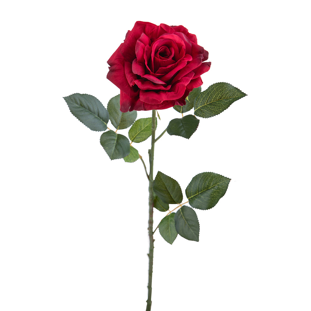 2 Pezzi • Rose artificiali aperte • 65 cm