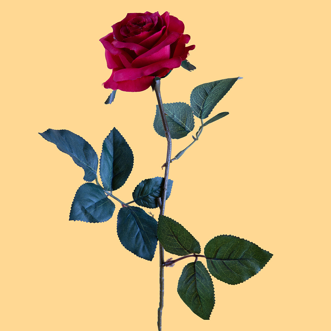 2 Pezzi • Rose artificiali aperte • 65 cm