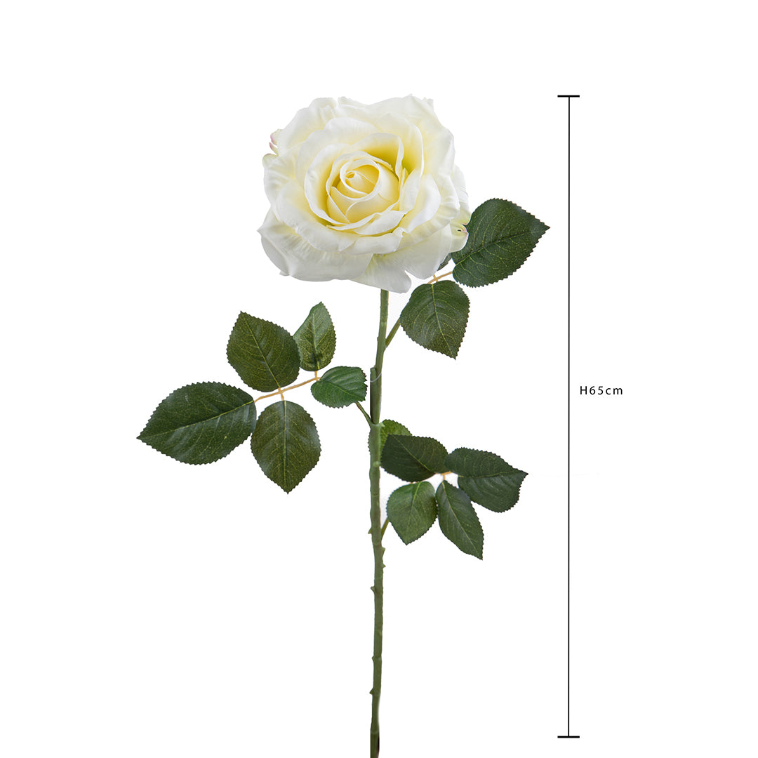 2 Pezzi • Rose artificiali aperte • 65 cm