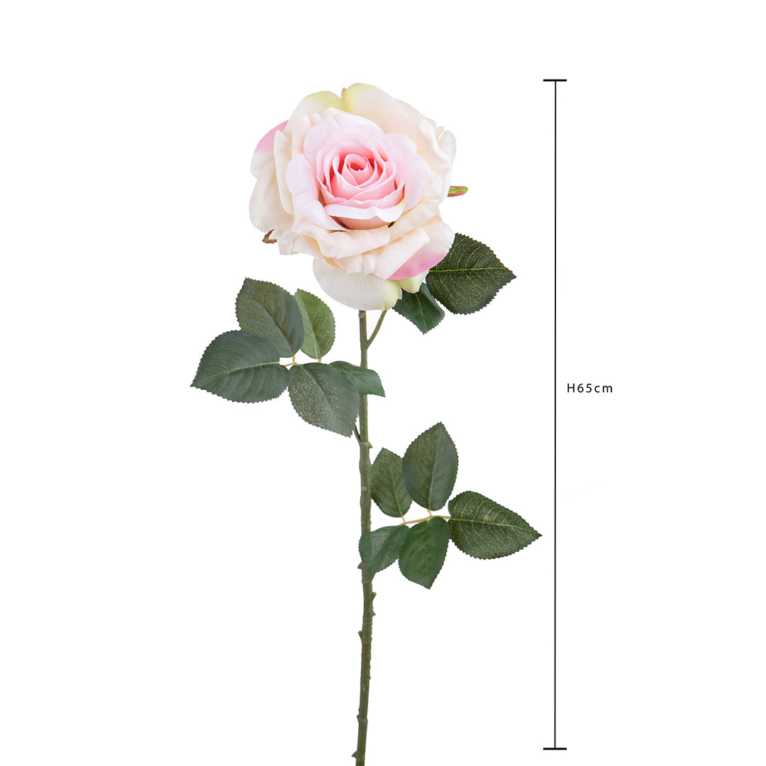 2 Pezzi • Rose artificiali aperte • 65 cm