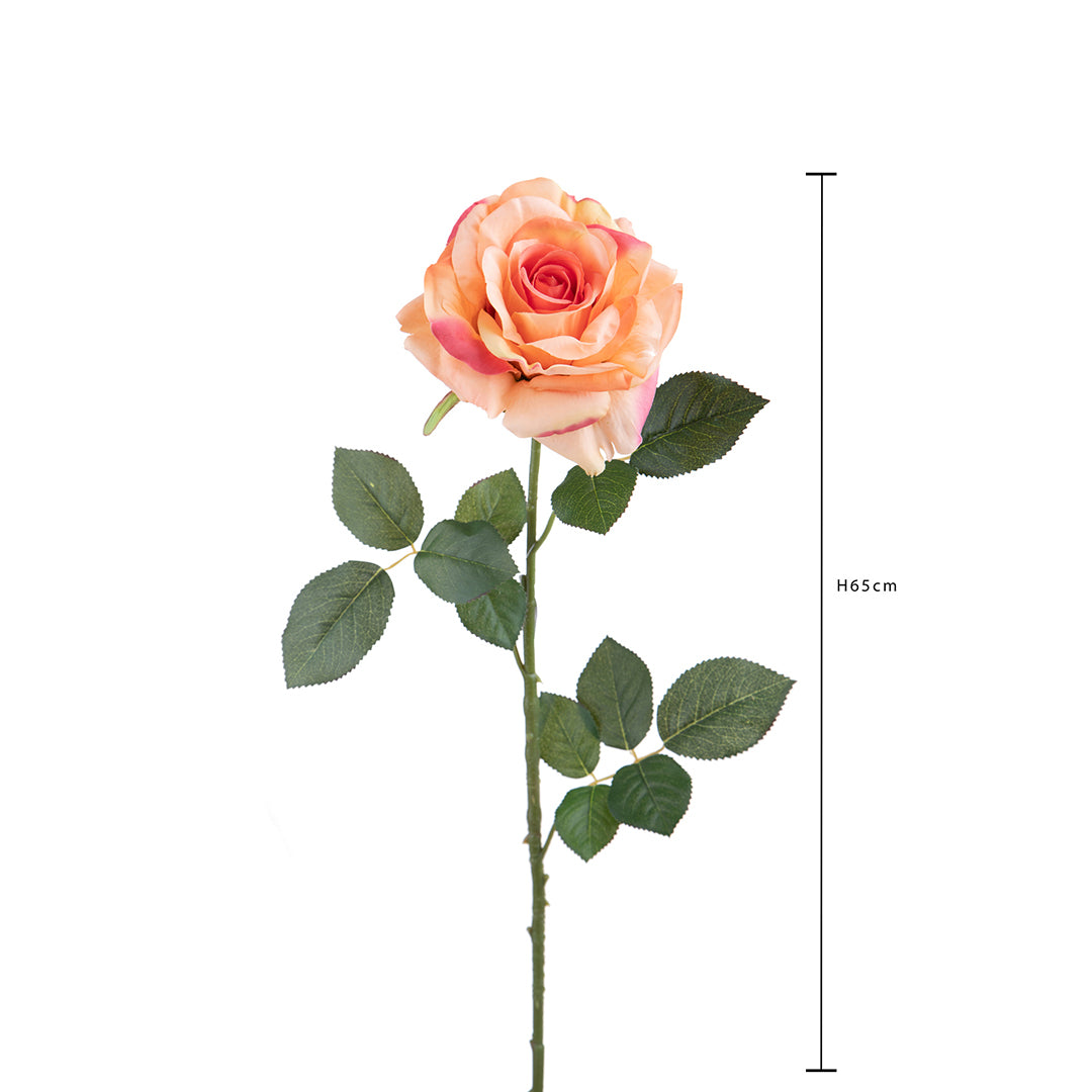 2 Pezzi • Rose artificiali aperte • 65 cm