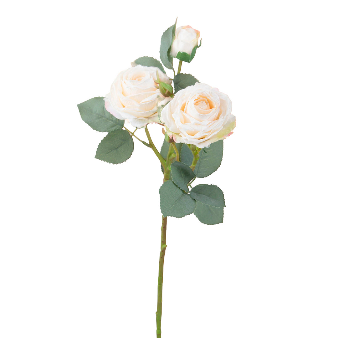 3 Pezzi • Rose artificiali ramo con 3 fiori • 60 cm