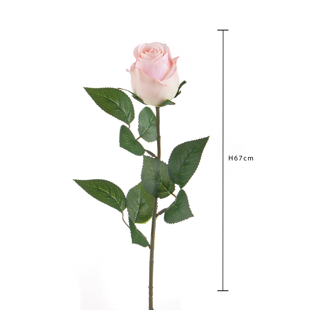 4 Pezzi • Rosa in boccio artificiale • 67 cm