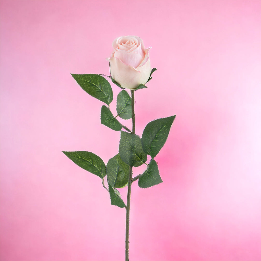 4 Pezzi • Rosa in boccio artificiale • 67 cm