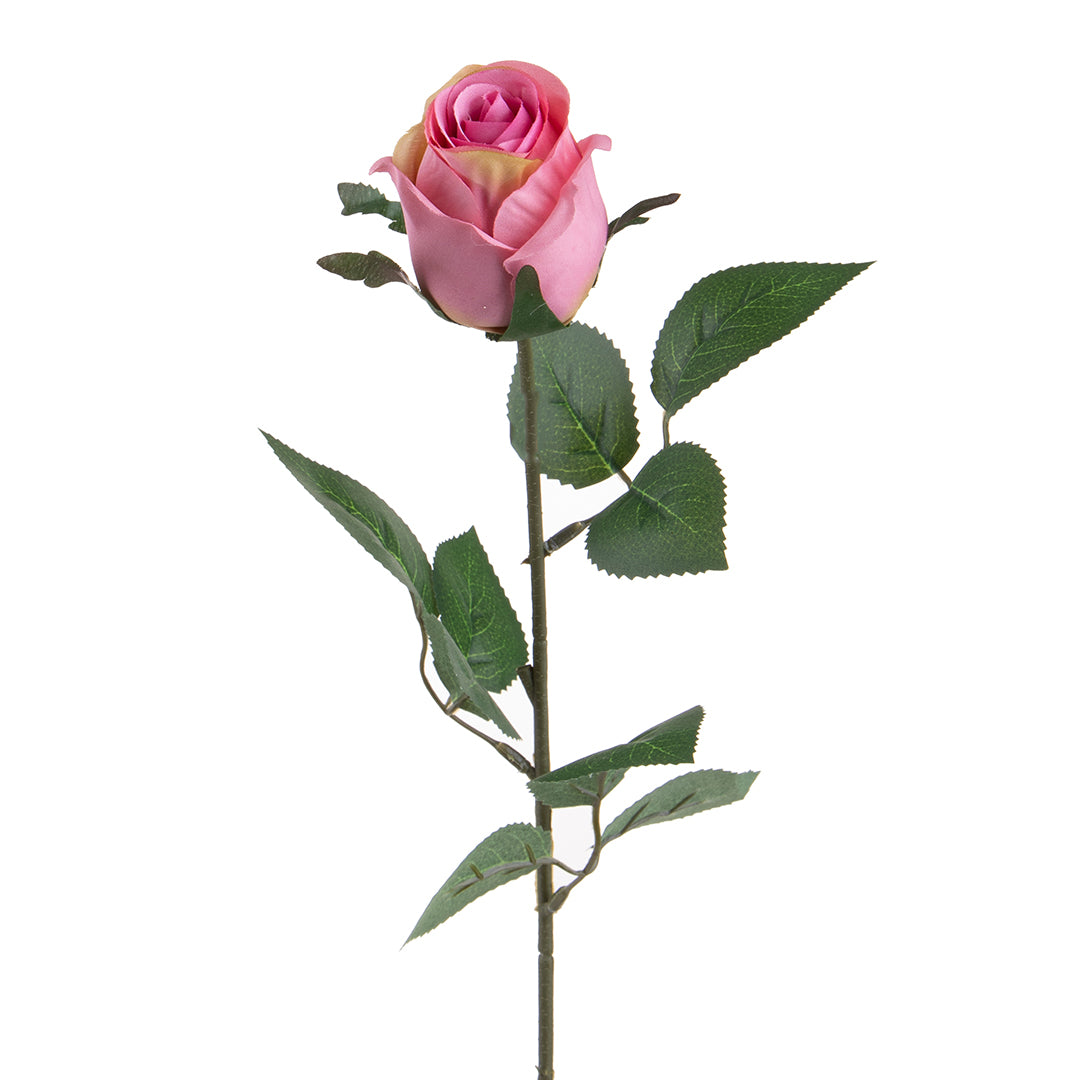 4 Pezzi • Rosa in boccio artificiale • 67 cm