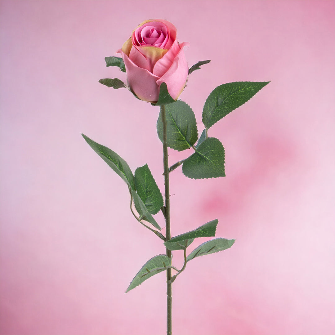 8 Pezzi • Rosa in boccio artificiale • 67 cm
