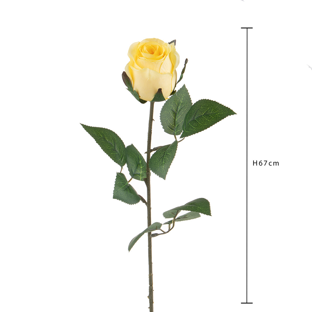 8 Pezzi • Rosa in boccio artificiale • 67 cm