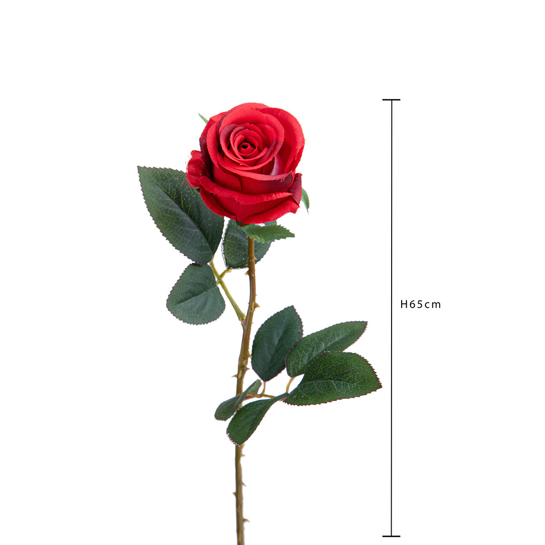 2 Pezzi • Rose artificiali boccio • 65 cm
