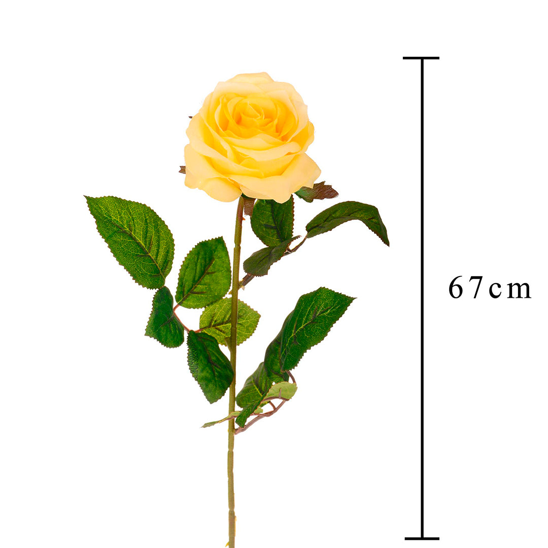 4 Pezzi • Rose artificiali singole • 67 cm